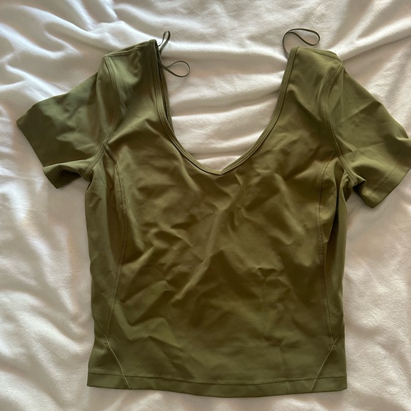 Lululemon Align Tee Olive Green Tee - Picture 1 of 5